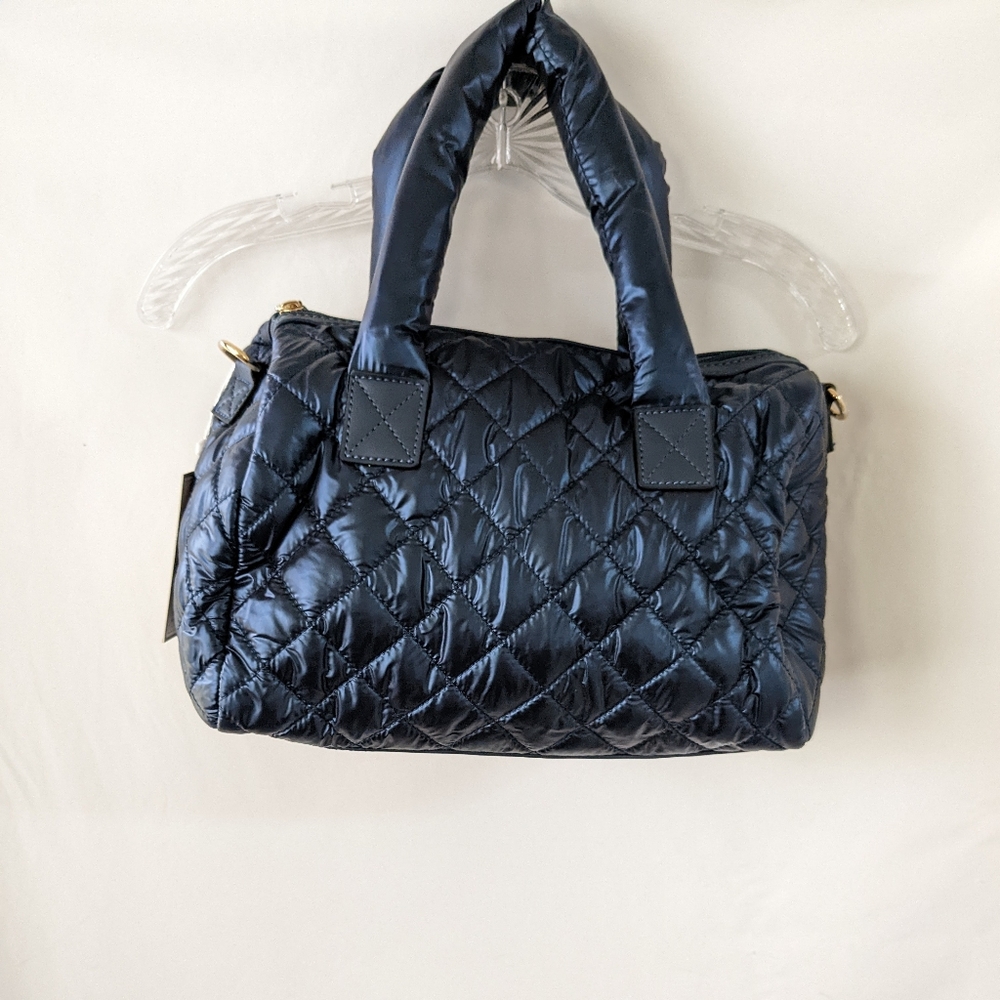 Quilted Nylon Satchel Tote